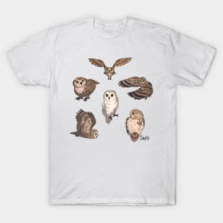 Khaki Owls T-Shirt